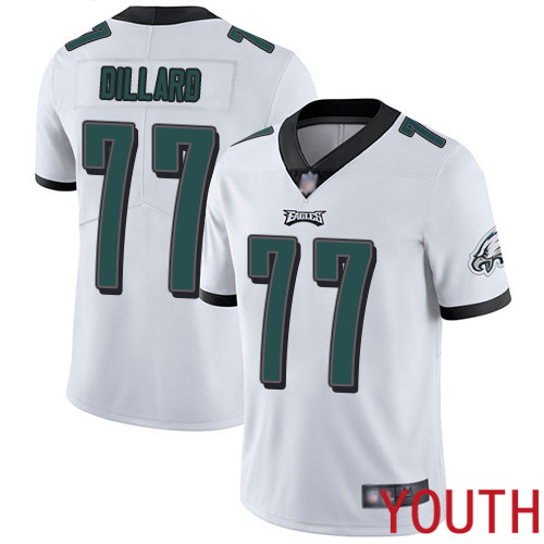 Youth Philadelphia Eagles 77 Andre Dillard White Vapor Untouchable NFL Jersey Limited Player Football